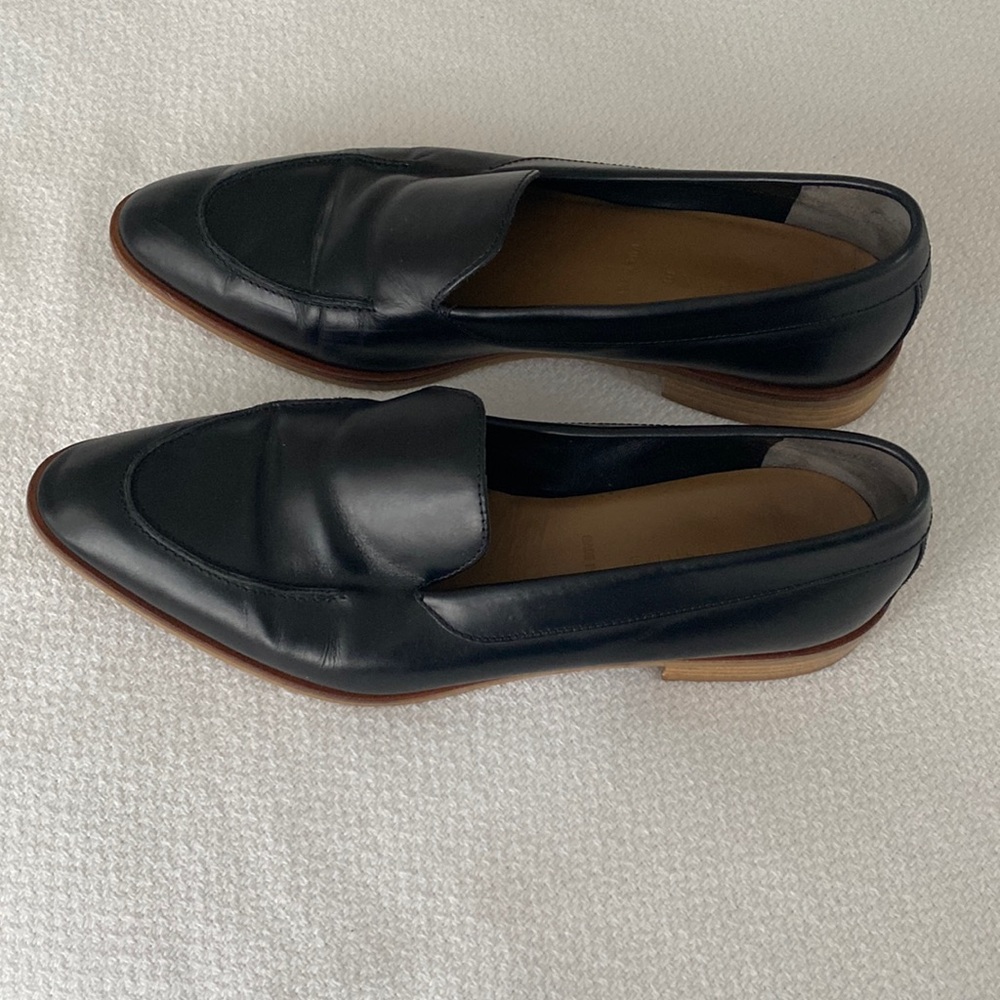 Everlane The Modern Loafer black leather pointed toe slip on flat 9.5